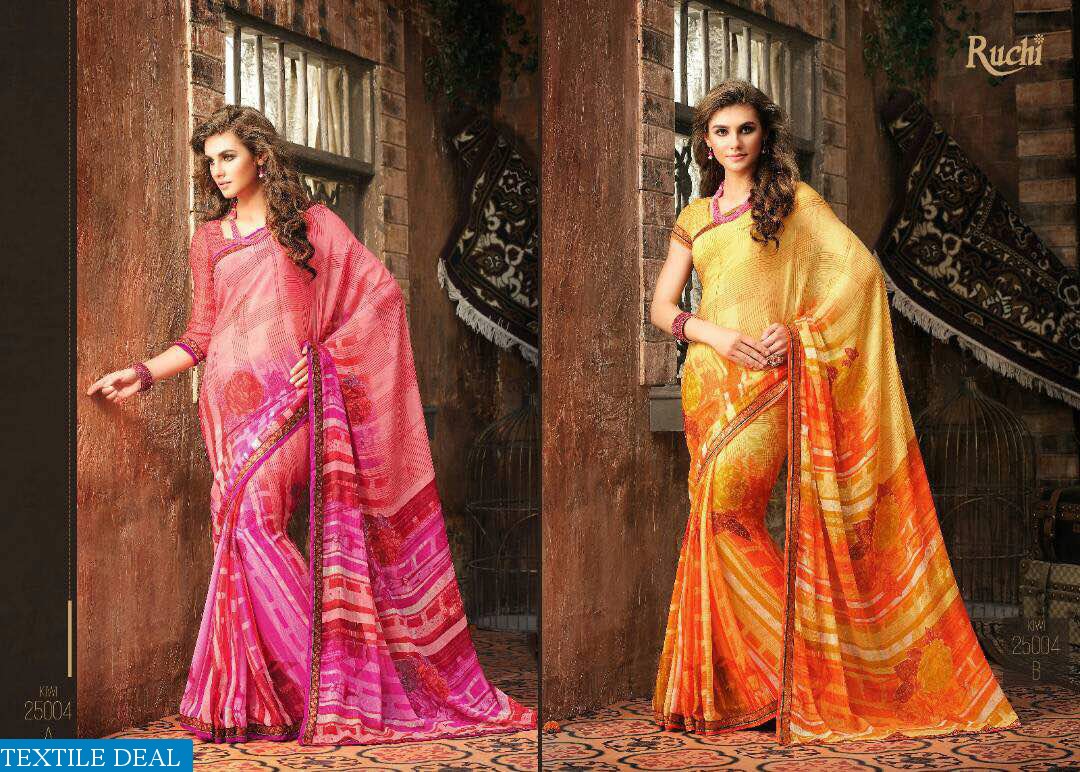 Ruchi chiffon mania vol-5 Wholesale chiffon Saree collection
